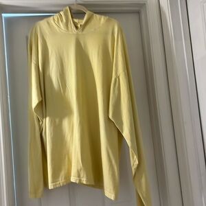 Women's yellow sweat shirt with hood